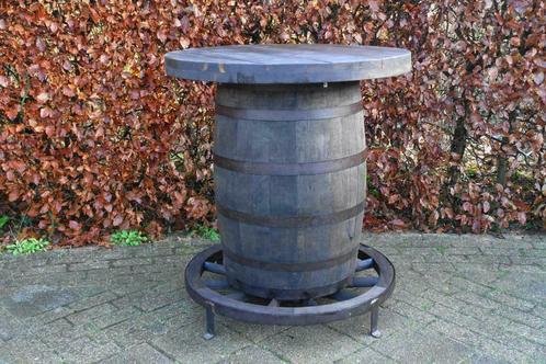 Statafel, wijnvat, whiskyvat barkrukken, RONDOMTON RUIMT OP!, Tuin en Terras, Tuintafels, Nieuw, Hout, Rond, Ophalen of Verzenden