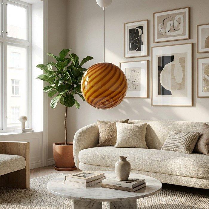 Murano - Plafondlamp - Glas - Hanglamp 30 cm, Antiek en Kunst, Antiek | Lampen