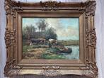 Pieter Bouter (1887-1968) - Koeien in de wei met boer, Antiek en Kunst