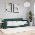 vidaXL Slaapbank 80x200 cm fluweel donkergroen, Huis en Inrichting, Eenpersoons, Verzenden, Nieuw, 80 cm