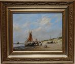 Nederlandse school (XX) - Schepen op het strand