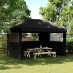 vidaXL Partytent inklapbaar pop-up met 3 zijwanden zwart, Verzenden, Nieuw, Partytent
