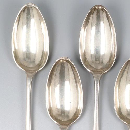 Hendrik Adama (Leeuwarden 1850) - Dinerlepels - Lepel (6) -, Antiek en Kunst, Antiek | Goud en Zilver