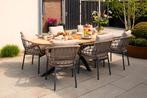 Julia/Prado ovale tuinset - 240x115cm. - 7-delig, Tuin en Terras, Tuinsets en Loungesets, Verzenden, Nieuw, Hout, Tuinset