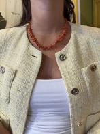 Vintage bloedkoraal collier met gouden sluiting 14 krt, Sieraden, Tassen en Uiterlijk, Kettingen, Ophalen of Verzenden, Nieuw