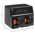 TRUUSK Heteluchtfriteuse zonder Olie 8 L - Dubbele Kamer - 2, Huis en Inrichting, Keuken | Keukenbenodigdheden, Verzenden, Nieuw