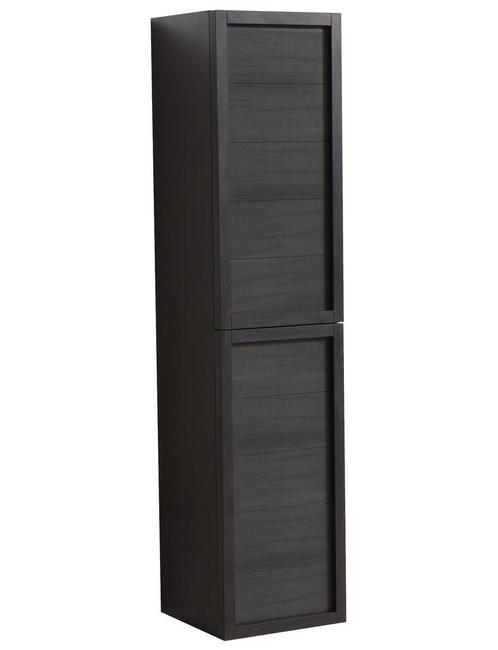 Badkamerkast Vermont 40 x 40 x 172 cm Zwart Hout Kolomkast, Huis en Inrichting, Badkamer | Badkamermeubels, Nieuw, (Half)hoge kast