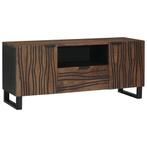 vidaXL TV Kast met lade Bruin 105 x 33 x 46 cm massief, Huis en Inrichting, Kasten | Televisiemeubels, Minder dan 50 cm, Verzenden
