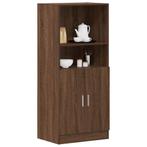 vidaXL Keukenkast 57x41,5x131,5 cm bewerkt hout bruin, Huis en Inrichting, Keuken | Keukenelementen, Verzenden, Nieuw, Bruin