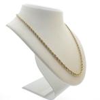 Gouden draaischakel ketting | 47 cm (gouden ketting), Sieraden, Tassen en Uiterlijk, Kettingen, Ophalen of Verzenden, Gebruikt
