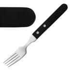 Steakvorken - Amefa - Zwart heft - 12 stuks - H002, Verzenden