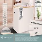 KESSER® Wasmand met Deksel - 3 Waszakken - 140 Liter - Beige, Huis en Inrichting, Verzenden, Nieuw