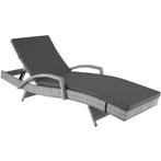Wicker ligbed Océane met aluminium frame - lichtgrijs, Verzenden, Nieuw