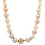 Parel collier met gouden bolsluiting 14 krt, Ophalen of Verzenden, Nieuw