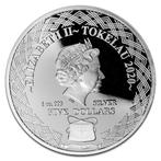 Tokelau. 5 Dollars 2020 1 oz $5 NZD Tokelau Silver Flying