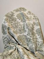 Toile de Jouy origineel land - Paarden ontwerp Saliegroen -