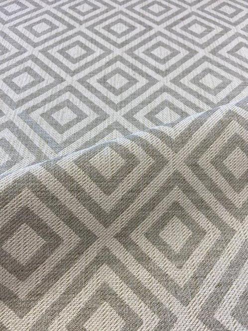 Prestigieuze stevige stof met een grijs-bruin geometrisch, Antiek en Kunst, Antiek | Kleden en Textiel