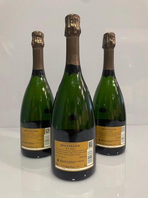 2008 Bollinger, R.D. - Champagne Extra Brut - 3 Flessen, Verzamelen, Wijnen