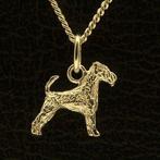 Gouden Irish Terrier met staart ketting hanger - klein, Verzenden, Nieuw