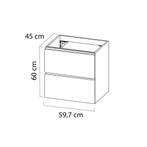 Wastafelonderkast Tiger Loft 60 cm Hoogglans Wit, Ophalen of Verzenden, Nieuw