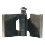 Novio Recht portierscharnier met rvs pen 30 x 30mm, Auto diversen, Ophalen of Verzenden, Nieuw