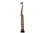 Veiling - Houten giraffe 2 meter, Antiek en Kunst