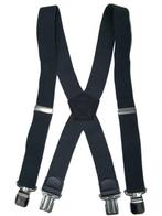 Grijze Heavy Duty Bretels met 4 extra sterke stalen clips, Kleding | Heren, Verzenden, Nieuw