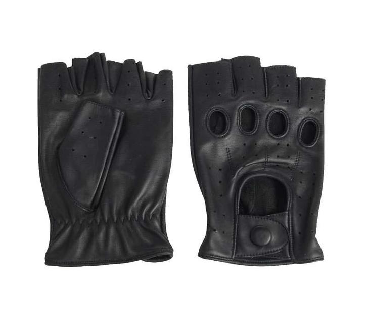 Swift racing vingerloze leren handschoenen zwart, Motoren, Kleding | Motorkleding, Nieuw met kaartje, Verzenden