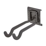 Dubbele wandhaak zwart 20 x 6 cm. tuingereedschap ophangen -, Ophalen of Verzenden, Nieuw