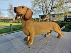 Beeld, tuin beeld van een teckel - 25 cm - polyresin, Antiek en Kunst, Curiosa en Brocante