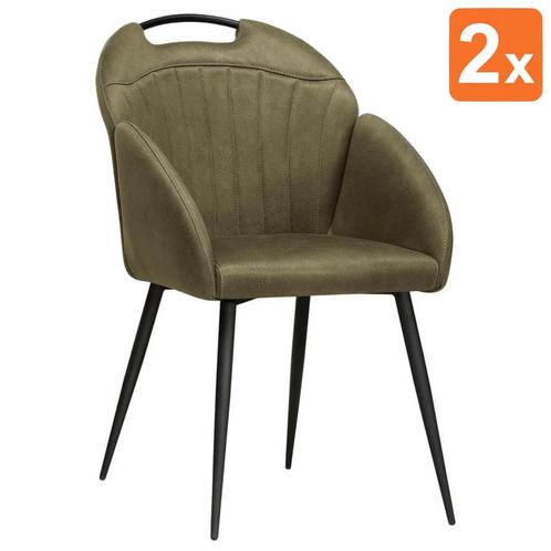 Stoelen | BELIZE | Microvezel/Metaal | Moss | Zwarte Poten |, Zakelijke goederen, Horeca | Keukenapparatuur, Nieuw in verpakking