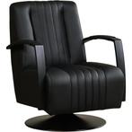 Leren draaifauteuil Galaxy - Hermes Nero (zwart) -, Huis en Inrichting, Nieuw, Ophalen of Verzenden, 50 tot 75 cm, Industrieel, Modern