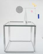 Max Sauze - Bijzettafel - Isocéle - Glas, Staal - H 40 cm
