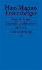 Zu große Fragen 9783518124956 Hans Magnus Enzensberger, Verzenden, Gelezen, Hans Magnus Enzensberger