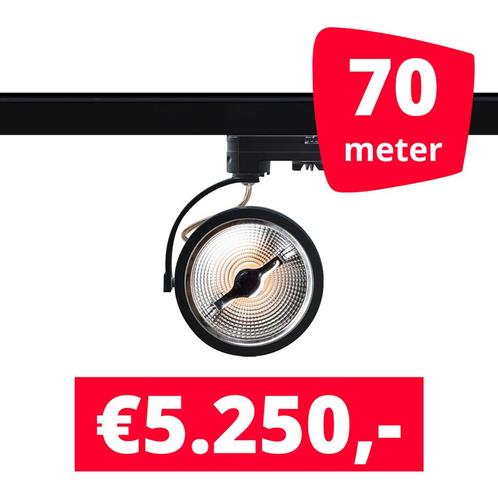*TIP* 70X LED Track Spot Barra Zwart Dim-To-Warm + 70M Rails, Zakelijke goederen, Kantoor en Winkelinrichting | Winkel en Inventaris