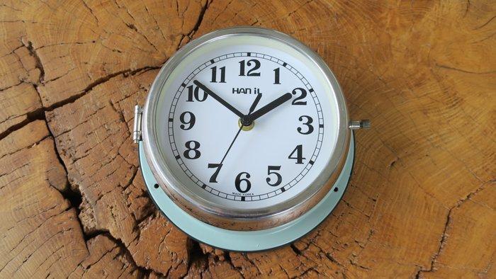 Wandklok - Hanil - Glas, Staal - 1980-1990, Antiek en Kunst, Antiek | Wandborden en Tegels