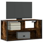 vidaXL Tv-meubel 80x31x39,5cm bewerkt hout metaal gerookt, Verzenden, Nieuw, Overige houtsoorten