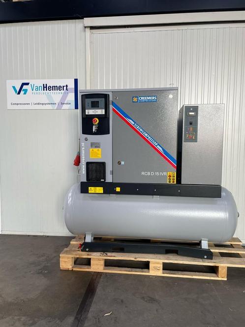 Creemers schroefcompressor | 2.216 l/min | koeldroger, Doe-het-zelf en Verbouw, Compressors, 100 liter of meer, 10 bar of meer