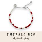 Emerald red armbandje | zilver