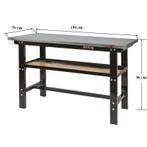 Werkbank zwart 150 cm met zinken werkblad, Ophalen of Verzenden, Nieuw