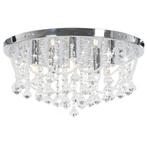 vidaXL Plafondlamp met kristallen kralen rond 4xG9, Verzenden, Nieuw
