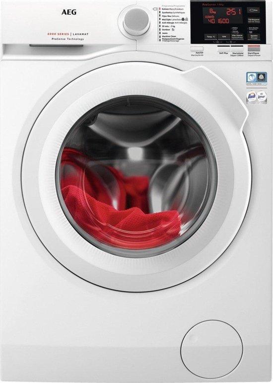 Aeg L6fb86bgp1  Wasmachine 8kg 1600t, Witgoed en Apparatuur, Wasmachines, Voorlader, 85 tot 90 cm, Ophalen of Verzenden