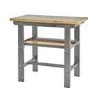 Professionele werkbank 100 cm met hardhouten blad - grijs, Doe-het-zelf en Verbouw, Werkbanken, Ophalen of Verzenden, Nieuw