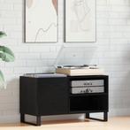 vidaXL Recordkast Zwart Eiken 84,5x38x48 cm Bewerkt Hout, Verzenden, Nieuw
