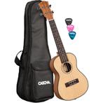 Cascha HH 2151L linkshandige solid top concert ukelele set, Muziek en Instrumenten, Snaarinstrumenten | Overige, Verzenden, Nieuw