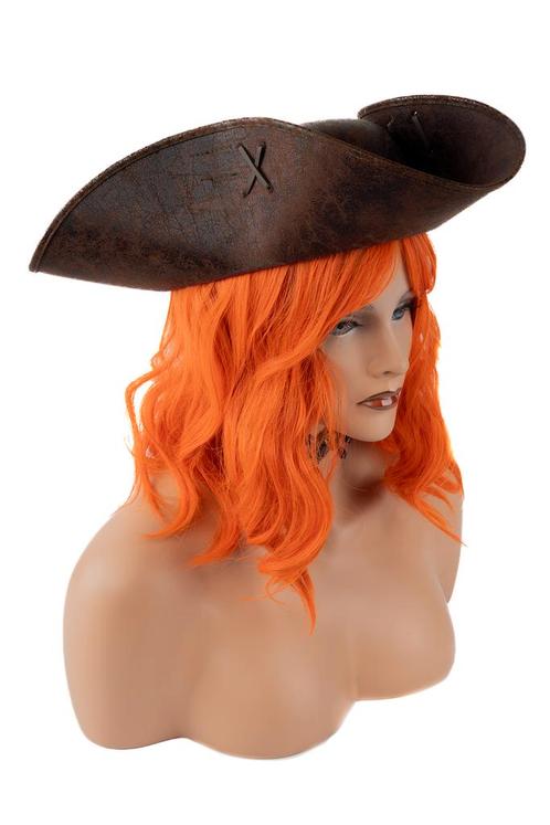Piratenhoed Bruin Driesteek Jack Sparrow Bruine Piraat Hoed, Kleding | Heren, Carnavalskleding en Feestkleding, Nieuw, Overige maten
