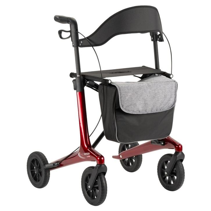 MultiMotion Carbon rollator met softwielen - Maat L - Rood, Diversen, Rollators, Ophalen of Verzenden