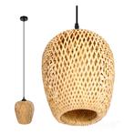 LED Hanglamp E27 bamboe 24cm | Bern, Huis en Inrichting, Lampen | Hanglampen, Overige materialen, 50 tot 75 cm, Nieuw, Ophalen of Verzenden