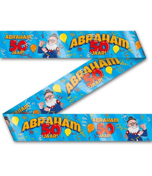 Abraham Afzetlint 50 Jaar Cartoon 12m, Hobby en Vrije tijd, Feestartikelen, Nieuw, Verzenden