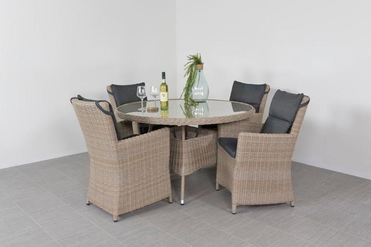 VDG Ronde tuinset Mante / Felina - Dessert, Tuin en Terras, Tuinsets en Loungesets, Tuinset, Nieuw, Rotan, Verzenden